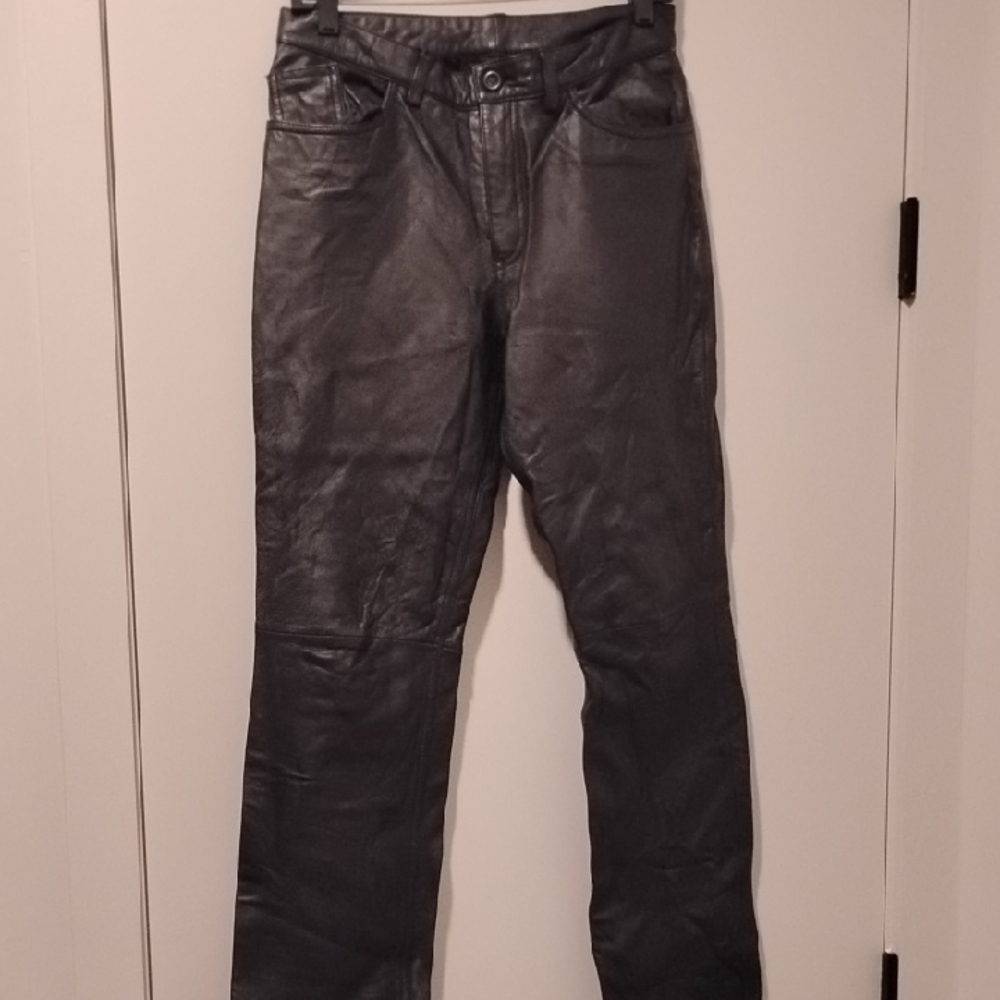 Brandon Thomas Women's 🖤 Leather Straight Jeans